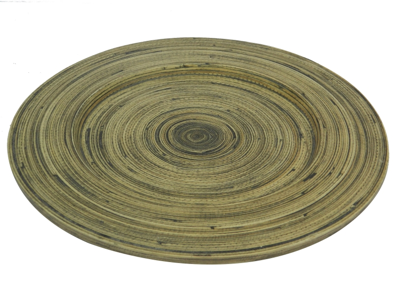 Vietnam bamboo charger plate, antique black